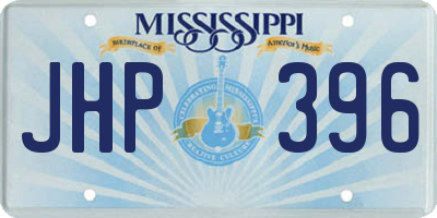 MS license plate JHP396