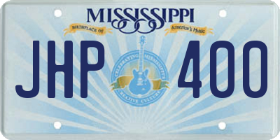 MS license plate JHP400