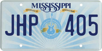 MS license plate JHP405
