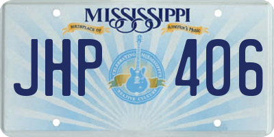 MS license plate JHP406