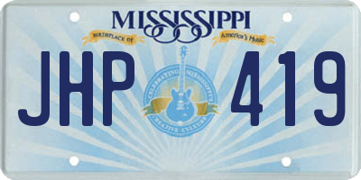 MS license plate JHP419