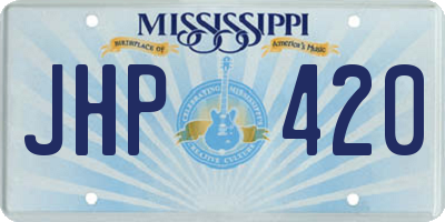 MS license plate JHP420