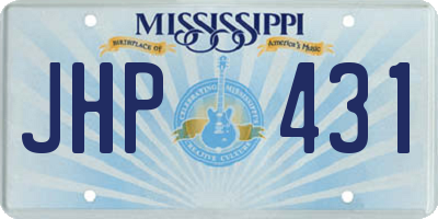 MS license plate JHP431