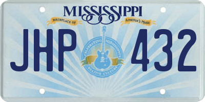 MS license plate JHP432