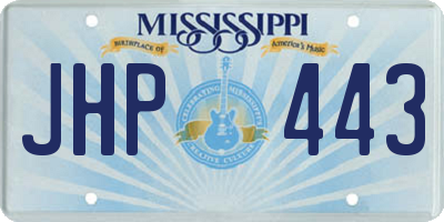 MS license plate JHP443