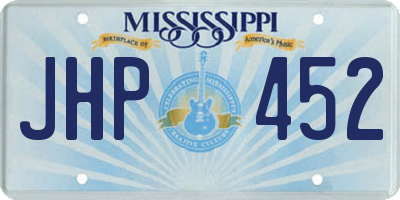 MS license plate JHP452