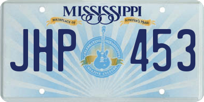 MS license plate JHP453