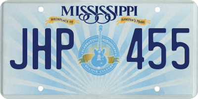 MS license plate JHP455