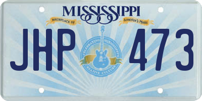 MS license plate JHP473