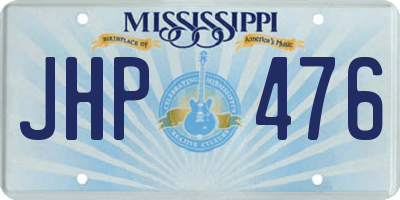 MS license plate JHP476