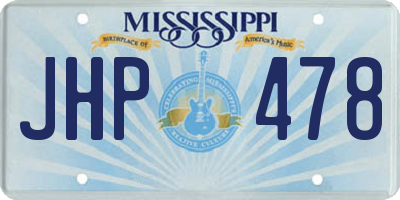 MS license plate JHP478
