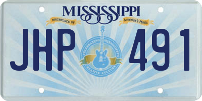 MS license plate JHP491
