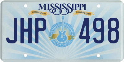 MS license plate JHP498