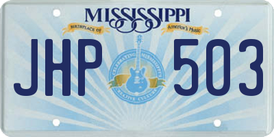 MS license plate JHP503