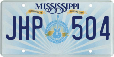 MS license plate JHP504
