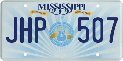 MS license plate JHP507