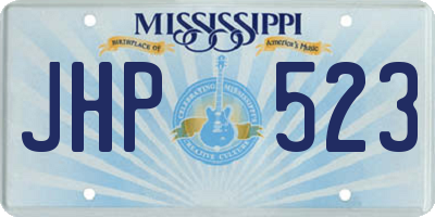 MS license plate JHP523