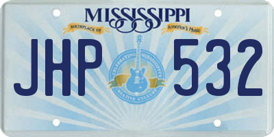 MS license plate JHP532