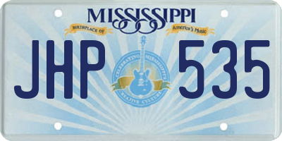 MS license plate JHP535