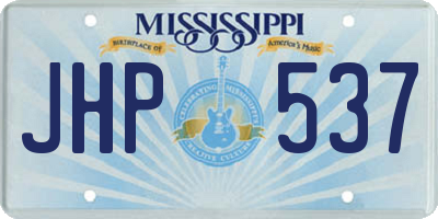 MS license plate JHP537