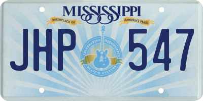 MS license plate JHP547