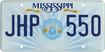 MS license plate JHP550