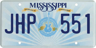 MS license plate JHP551