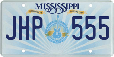 MS license plate JHP555