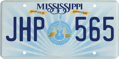 MS license plate JHP565