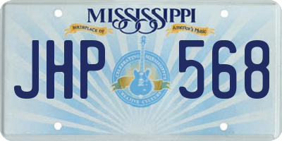 MS license plate JHP568