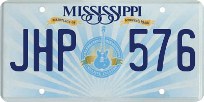 MS license plate JHP576