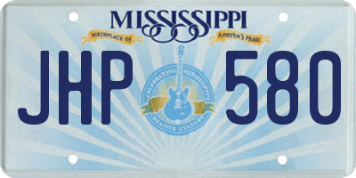 MS license plate JHP580