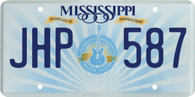 MS license plate JHP587