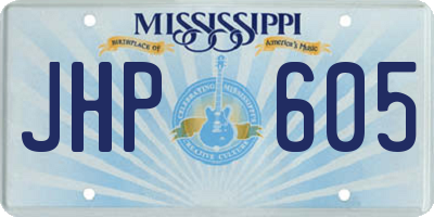 MS license plate JHP605