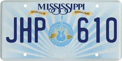 MS license plate JHP610