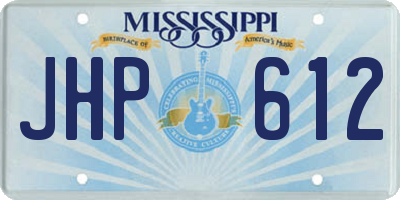 MS license plate JHP612