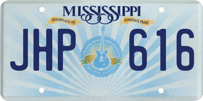 MS license plate JHP616