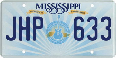 MS license plate JHP633