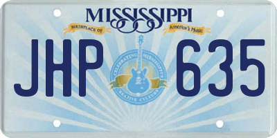 MS license plate JHP635