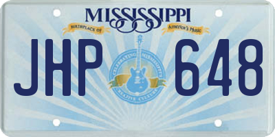 MS license plate JHP648