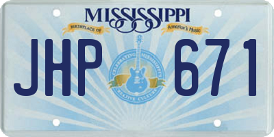 MS license plate JHP671