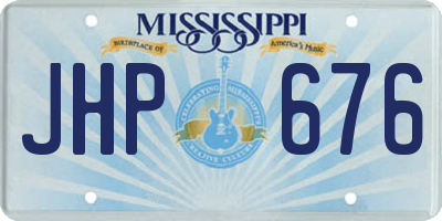 MS license plate JHP676