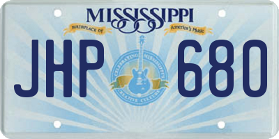 MS license plate JHP680