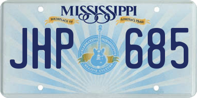 MS license plate JHP685