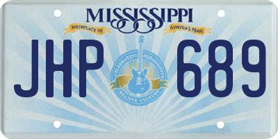MS license plate JHP689