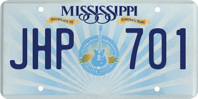 MS license plate JHP701