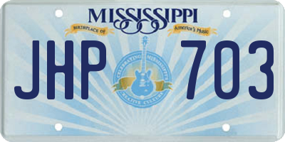 MS license plate JHP703