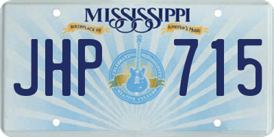 MS license plate JHP715