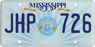 MS license plate JHP726