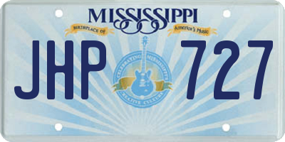 MS license plate JHP727